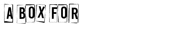A Box For font preview